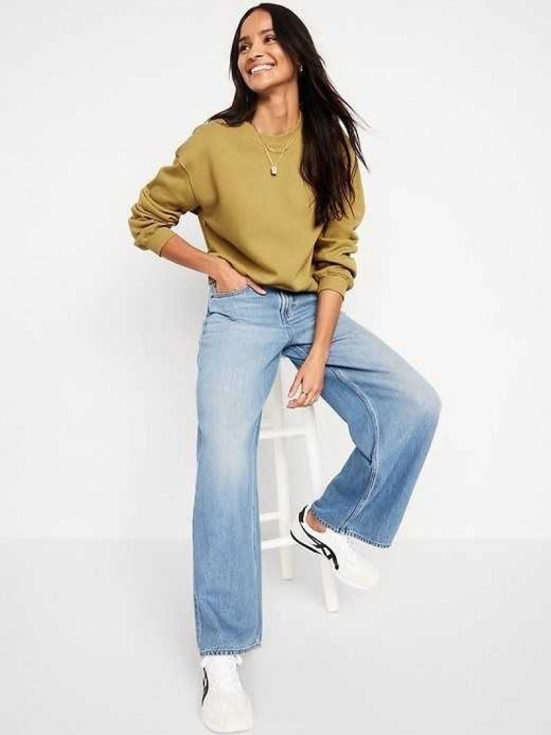 Old Navy Relaxed Crew Neck Sweatshirt Vetiver | AYO769308