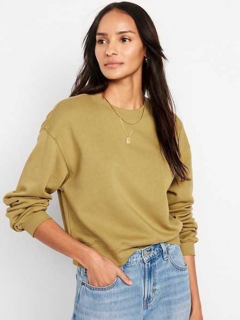 Old Navy Relaxed Crew Neck Sweatshirt Vetiver | AYO769308