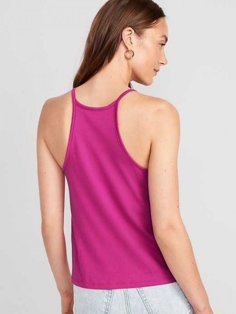 Old Navy Relaxed Halter Tank Top Dragonfruit | ZOM743658