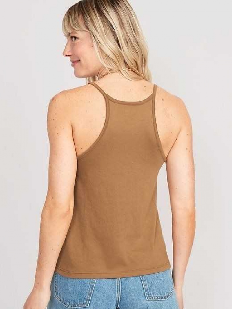 Old Navy Relaxed Halter Tank Top Falconry | TVN410793