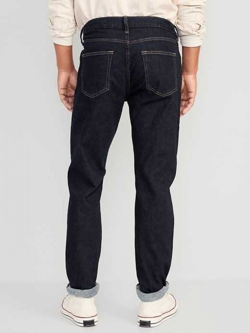 Old Navy Relaxed Slim Taper Built-In Flex Dark-Wash Jeans Dark Wash | WAJ481960