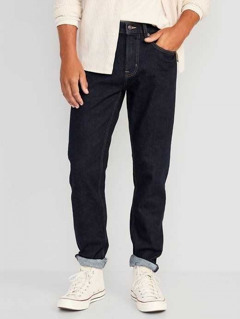 Old Navy Relaxed Slim Taper Built-In Flex Dark-Wash Jeans Dark Wash | WAJ481960