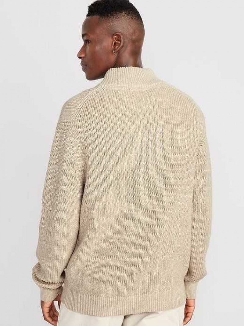 Old Navy Rib-Knit 1/4-Zip Sweater Canvas | CNO380149