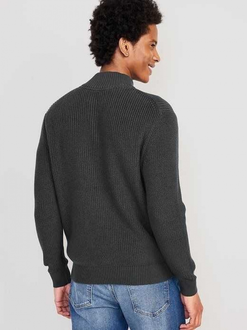 Old Navy Rib-Knit 1/4-Zip Sweater Panther | NVU052387