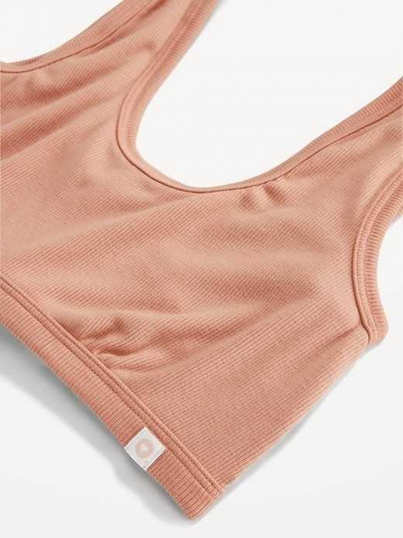 Old Navy Rib-Knit Bralette Top Coastal Plain | MVY051897