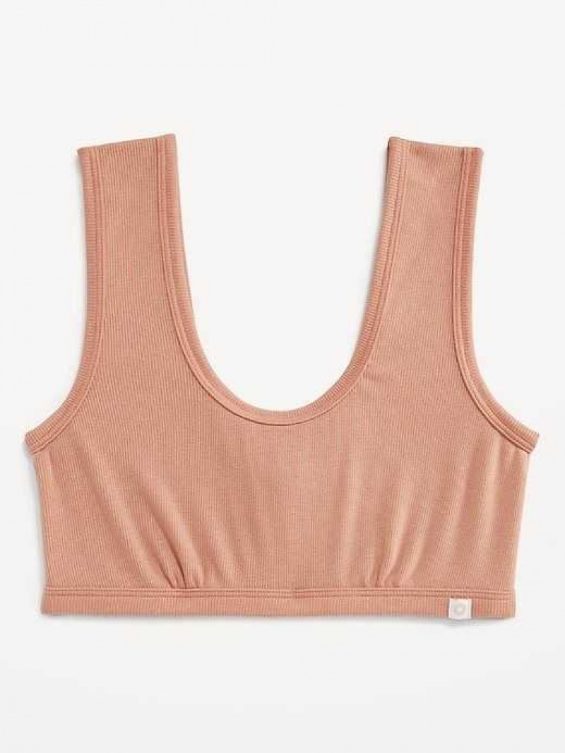 Old Navy Rib-Knit Bralette Top Coastal Plain | MVY051897