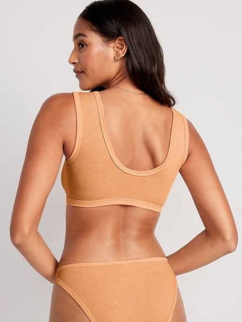 Old Navy Rib-Knit Bralette Top Sunfish | AEO017924