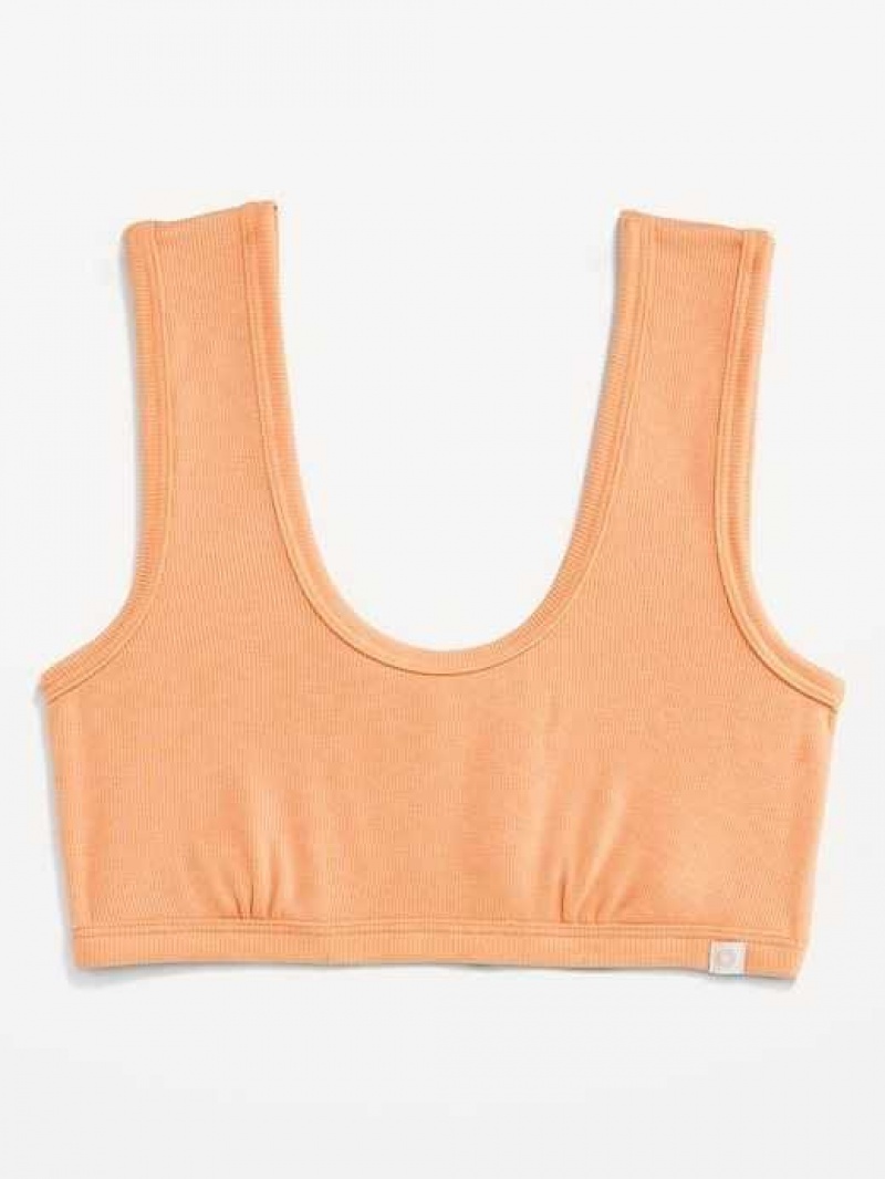 Old Navy Rib-Knit Bralette Top Sunfish | AEO017924