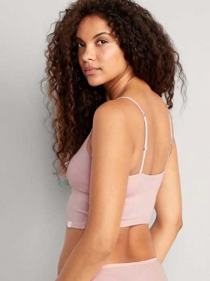 Old Navy Rib-Knit Brami Top Pink | HGB428693