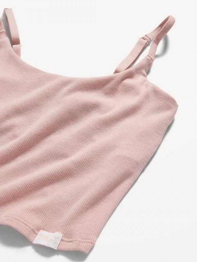 Old Navy Rib-Knit Brami Top Pink | HGB428693