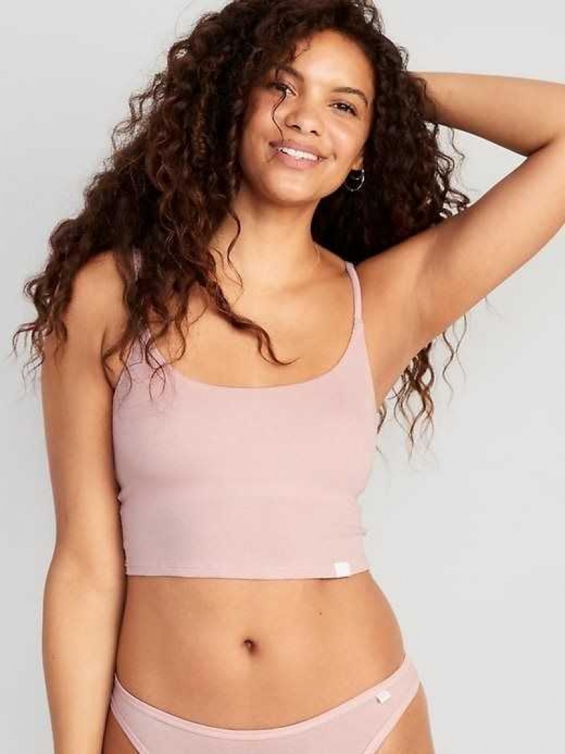 Old Navy Rib-Knit Brami Top Pink | HGB428693