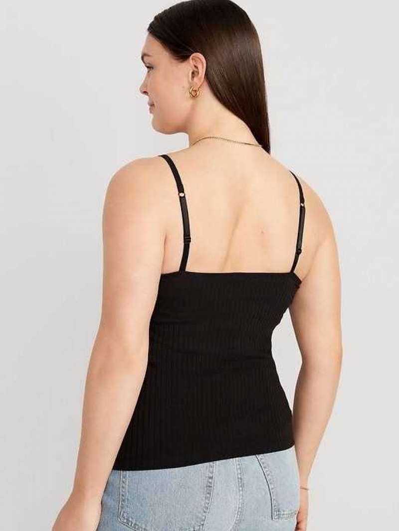 Old Navy Rib-Knit Cami Top Black | TDK180926