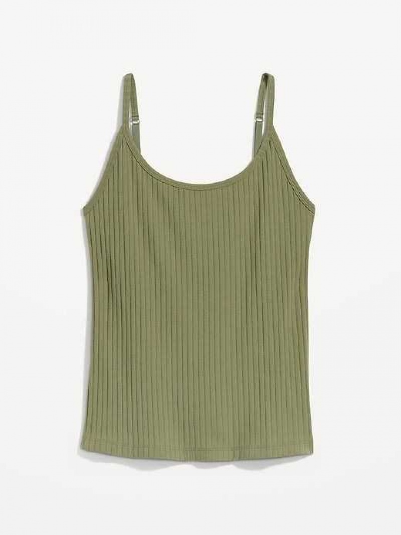 Old Navy Rib-Knit Cami Top Olive | QVM194806