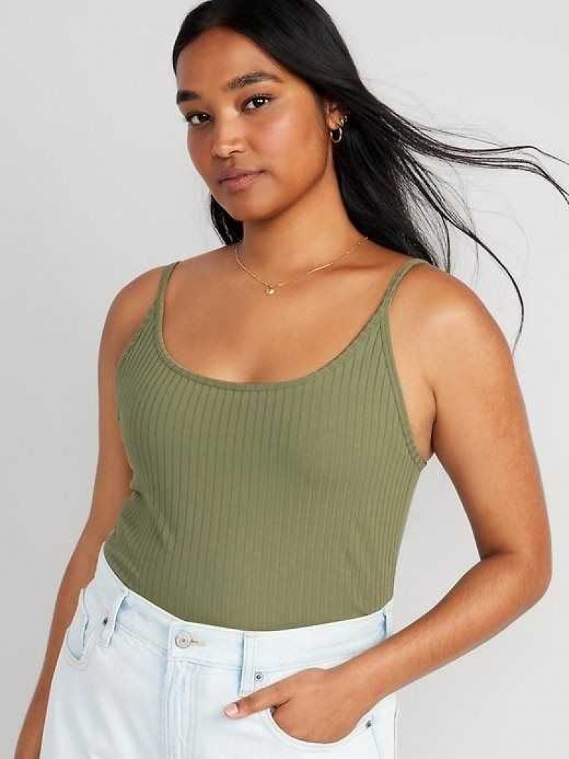 Old Navy Rib-Knit Cami Top Olive | QVM194806