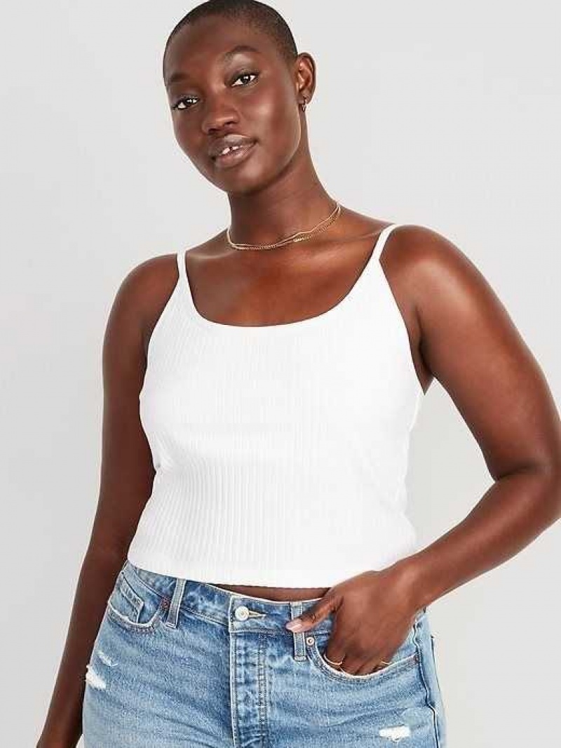 Old Navy Rib-Knit Cami Top White | OTJ581926