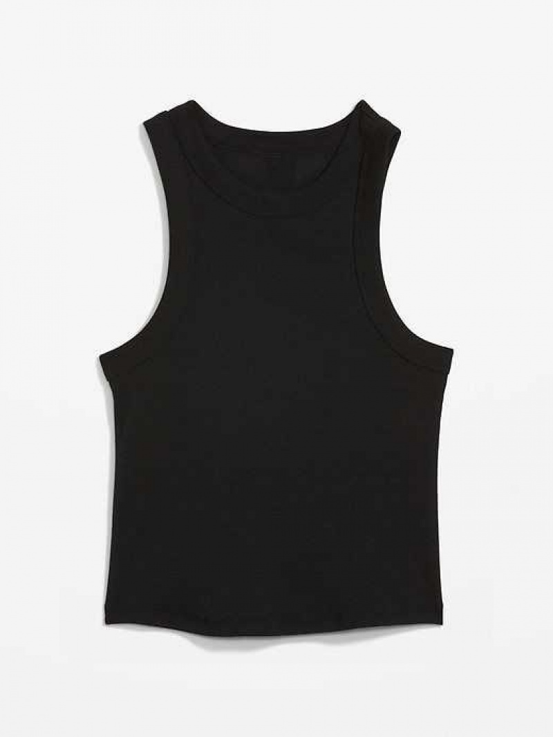 Old Navy Rib-Knit Cropped Tank Top Black | NFY320768