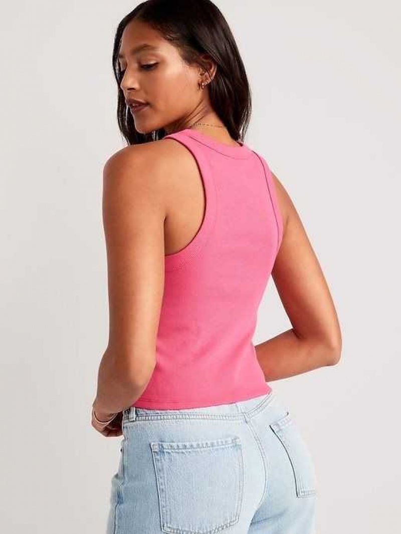 Old Navy Rib-Knit Cropped Tank Top Flower | TWB319286