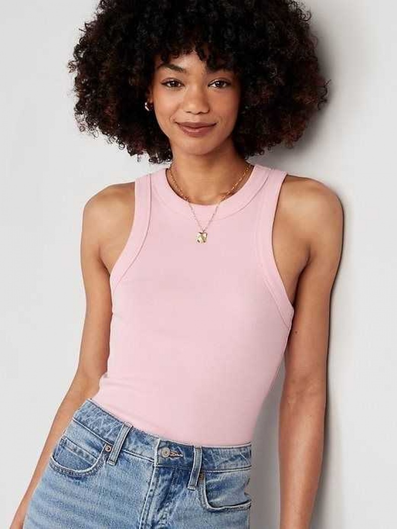 Old Navy Rib-Knit Cropped Tank Top Pink | IAQ407238