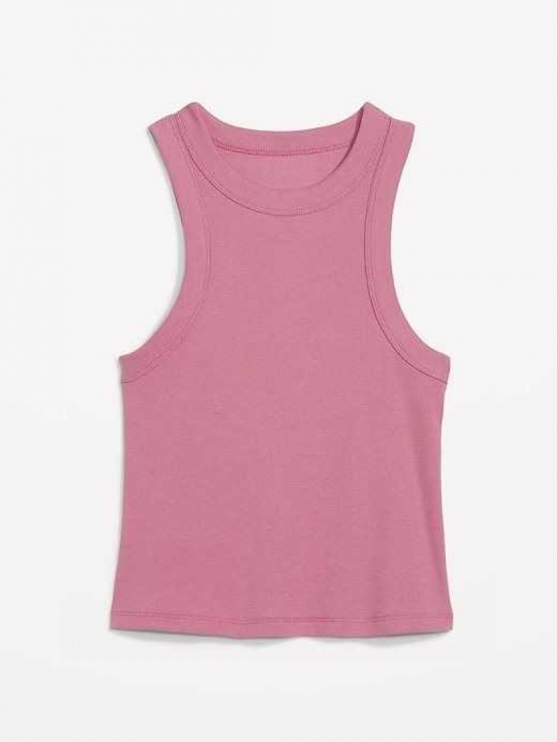 Old Navy Rib-Knit Cropped Tank Top Rose Gold | PES672510