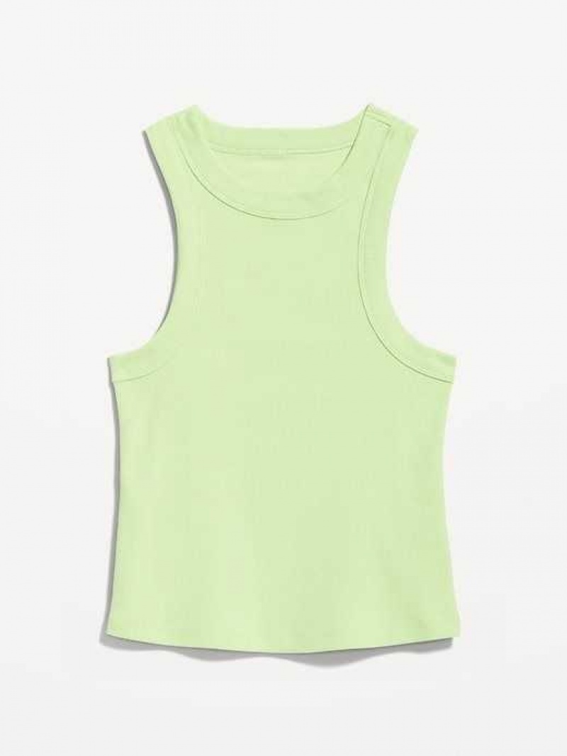 Old Navy Rib-Knit Cropped Tank Top Soft Limon | YIS420931