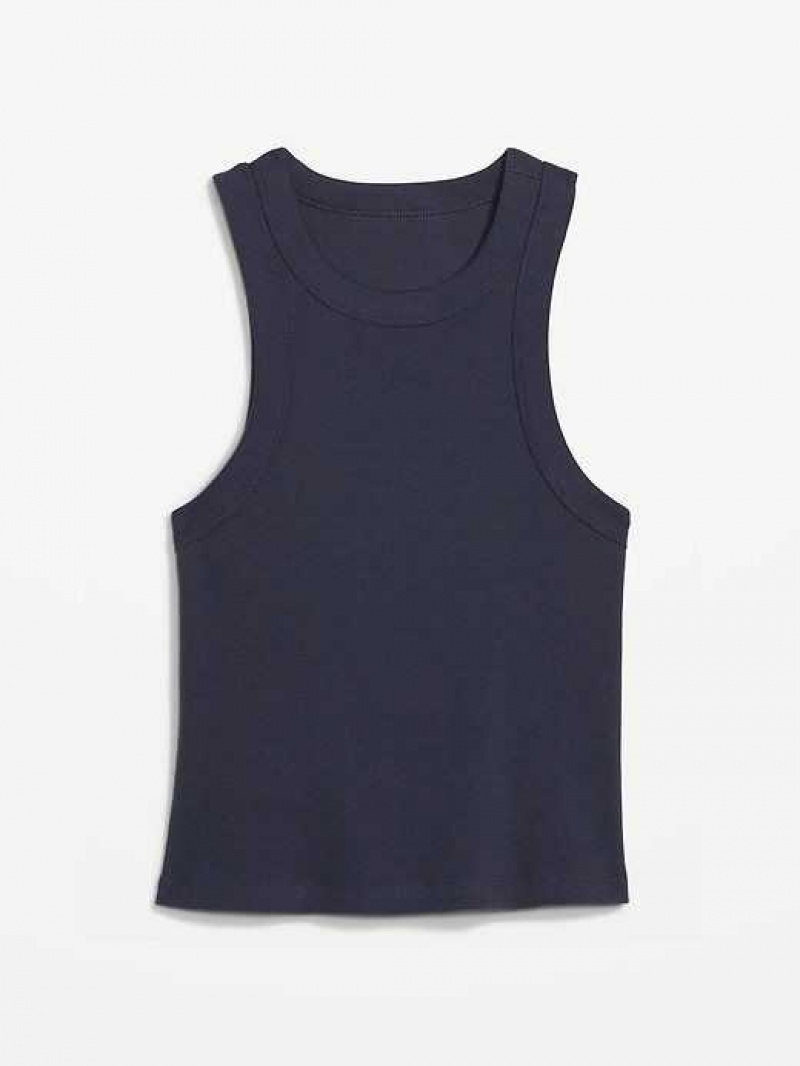 Old Navy Rib-Knit Cropped Tank Top Volcanic Glass | SEU150286