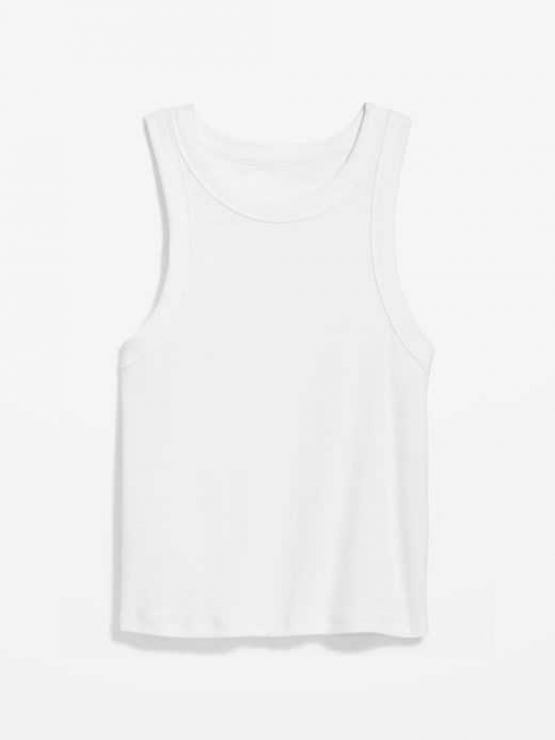 Old Navy Rib-Knit Cropped Tank Top White | SOG342109