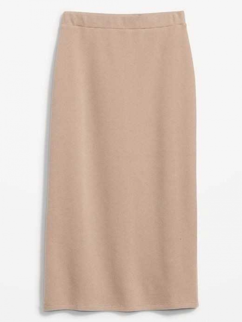 Old Navy Rib-Knit Midi Skirt Brown | JYC017698