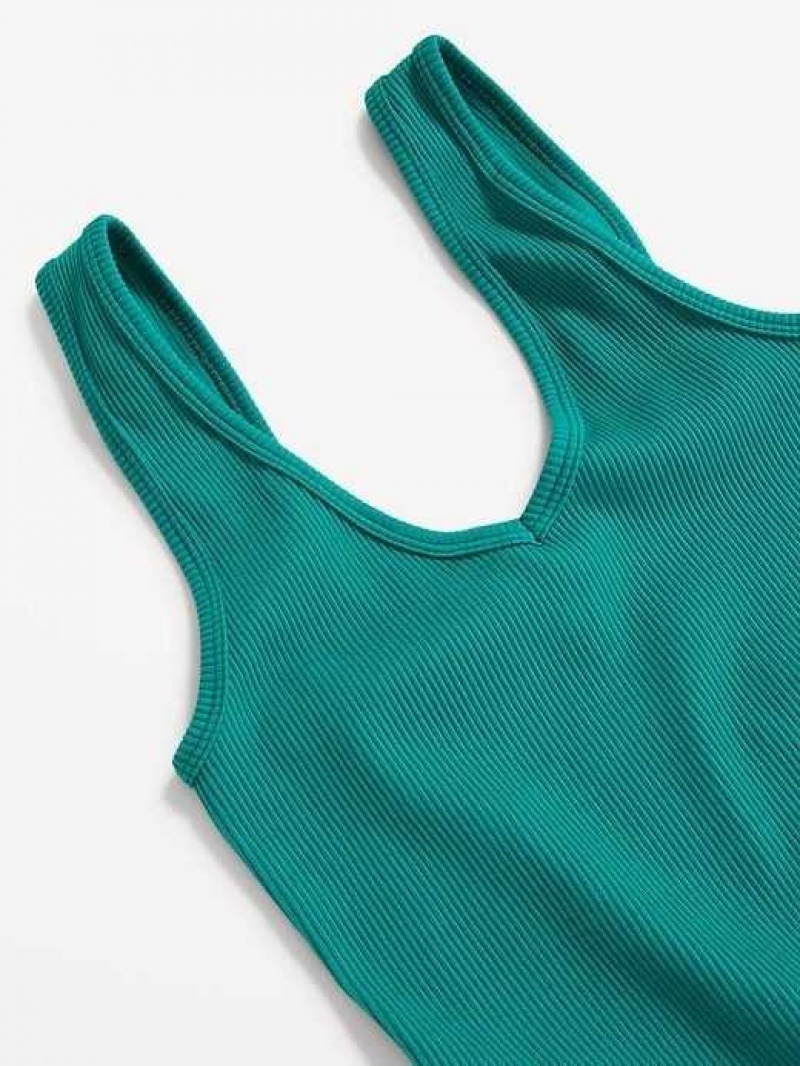 Old Navy Rib-Knit Seamless Tank Top Turquoise | FWK487602