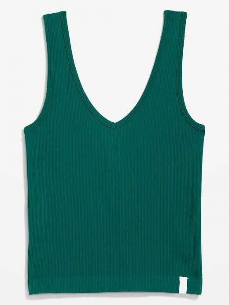 Old Navy Rib-Knit Seamless Tank Top Turquoise | FWK487602