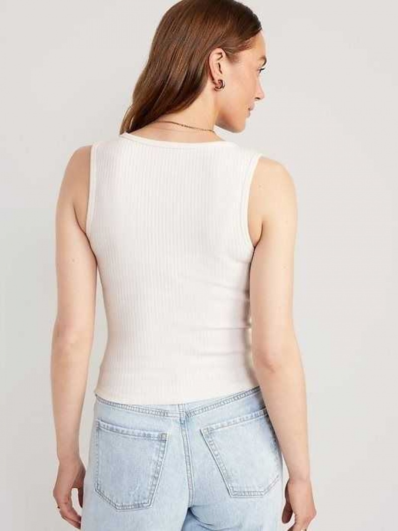 Old Navy Rib-Knit V-Neck Tank Top Light Blue | DUG465218