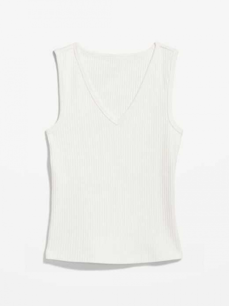 Old Navy Rib-Knit V-Neck Tank Top Light Blue | DUG465218