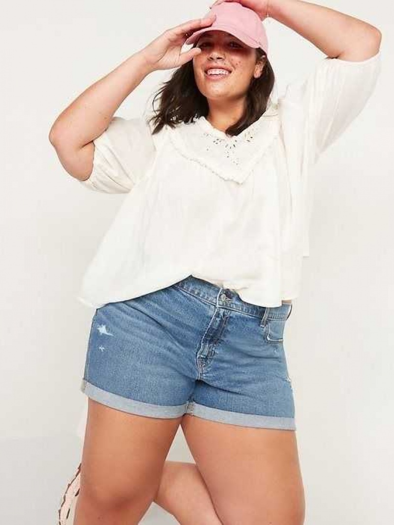 Old Navy Ripped Boyfriend Jean Shorts Wash | LNK312089