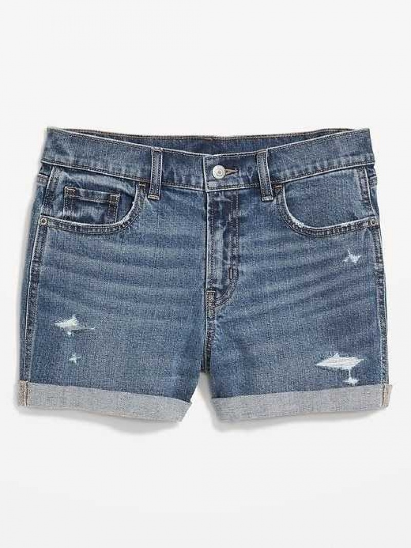 Old Navy Ripped Boyfriend Jean Shorts Wash | LNK312089