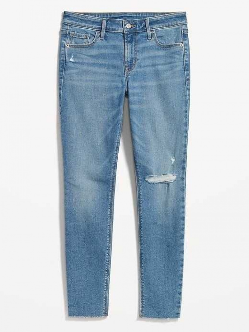 Old Navy Rockstar Super-Skinny Ripped Cut-Off Ankle Jeans Marsha | TNB172498