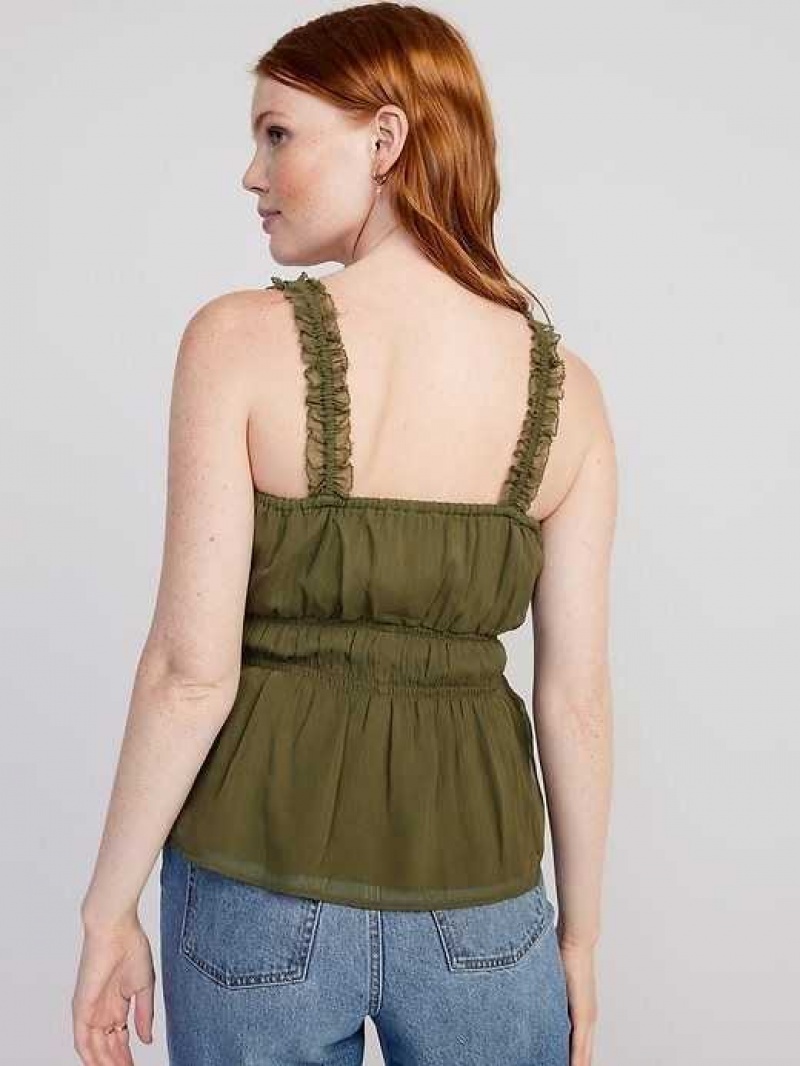 Old Navy Ruffle-Strap Cami Top Conifer | WLB796312