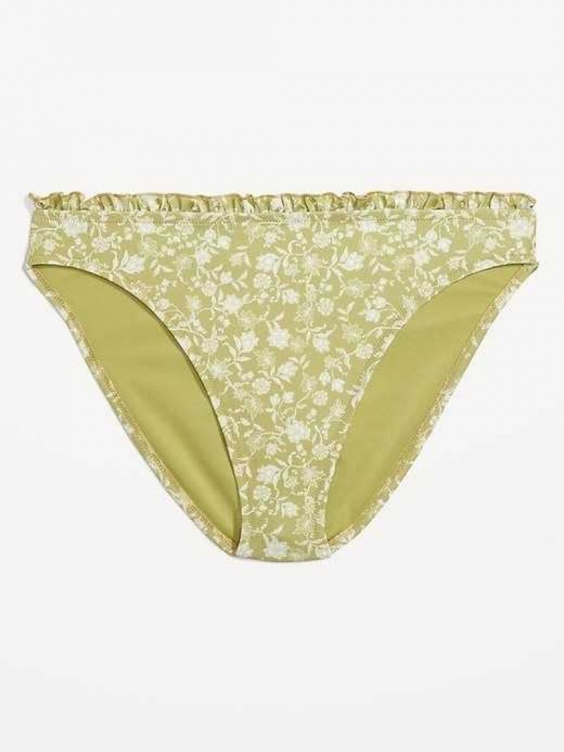 Old Navy Ruffle-Trim Bikini Swim Bottoms Green | BVA962130