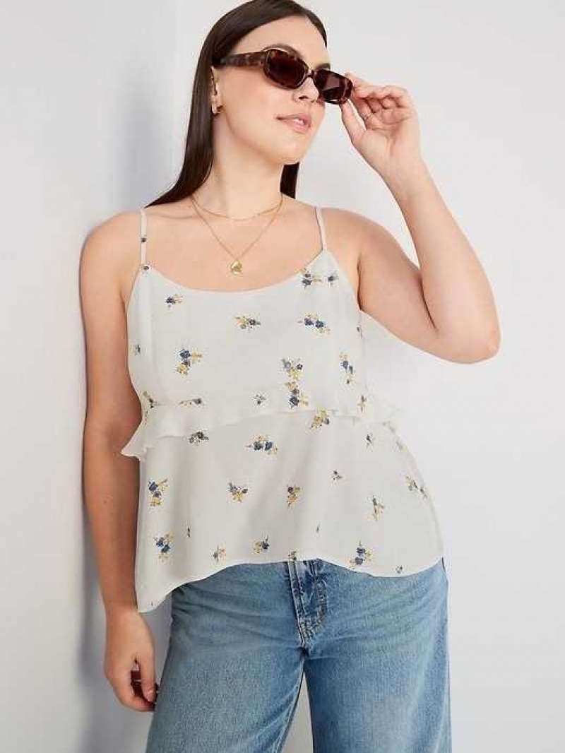 Old Navy Ruffle-Trim Cami Top White | UHY567241