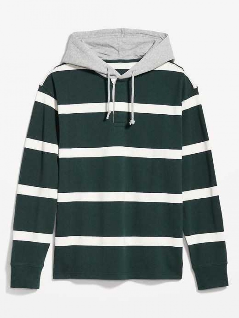 Old Navy Rugby Pullover Hoodie Deep Green | QSW187496