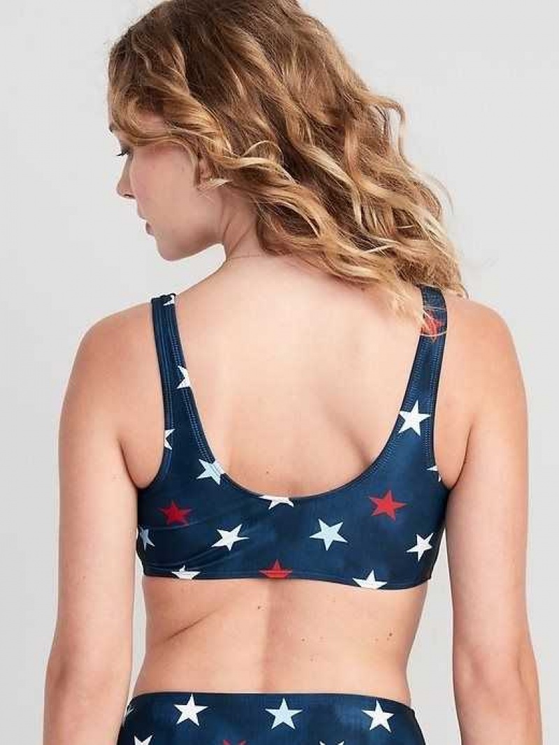 Old Navy Scoop-Neck Bikini Swim Top Americana Stars | HTN437962