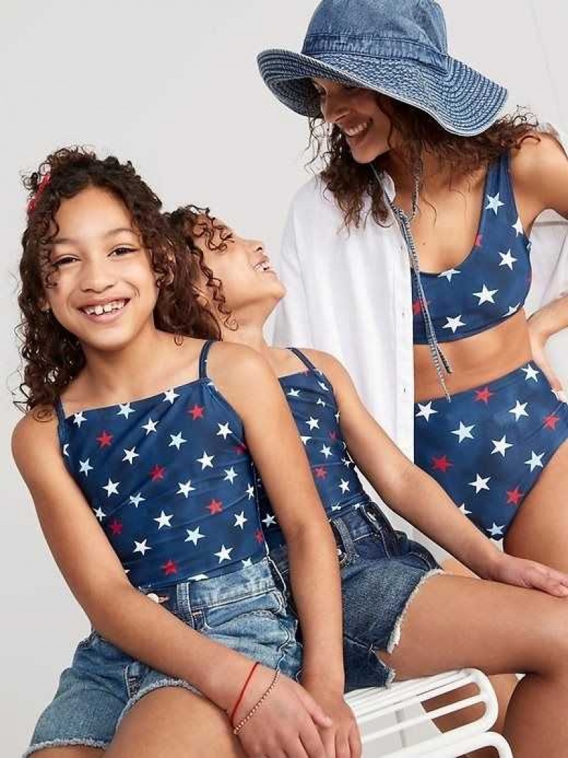 Old Navy Scoop-Neck Bikini Swim Top Americana Stars | HTN437962