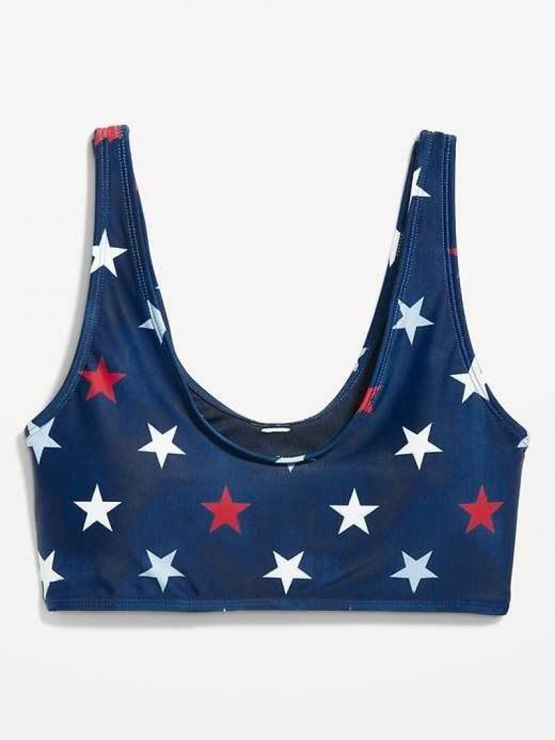 Old Navy Scoop-Neck Bikini Swim Top Americana Stars | HTN437962