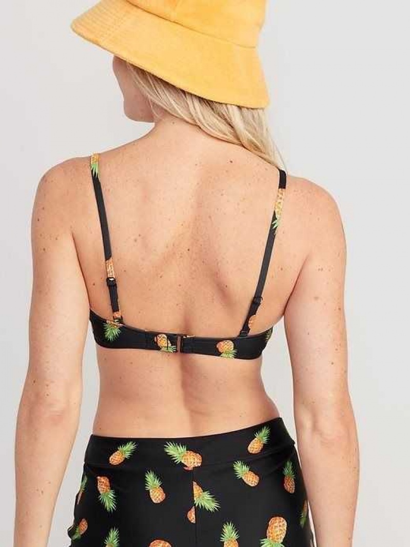 Old Navy Scoop-Neck Bikini Swim Top Pineapple Pandemonium | PHY769543