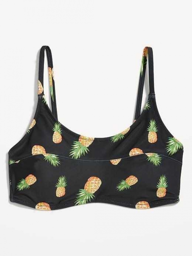 Old Navy Scoop-Neck Bikini Swim Top Pineapple Pandemonium | PHY769543