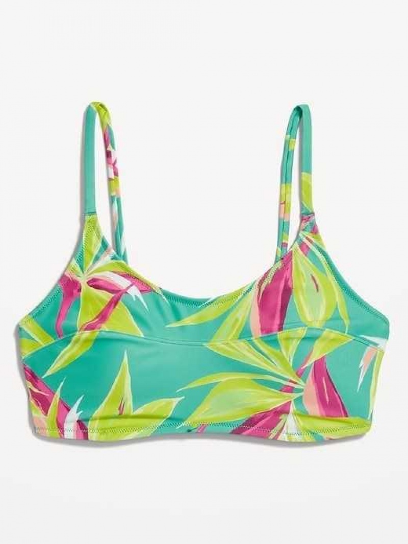 Old Navy Scoop-Neck Bikini Swim Top Turquoise | ZIR169583