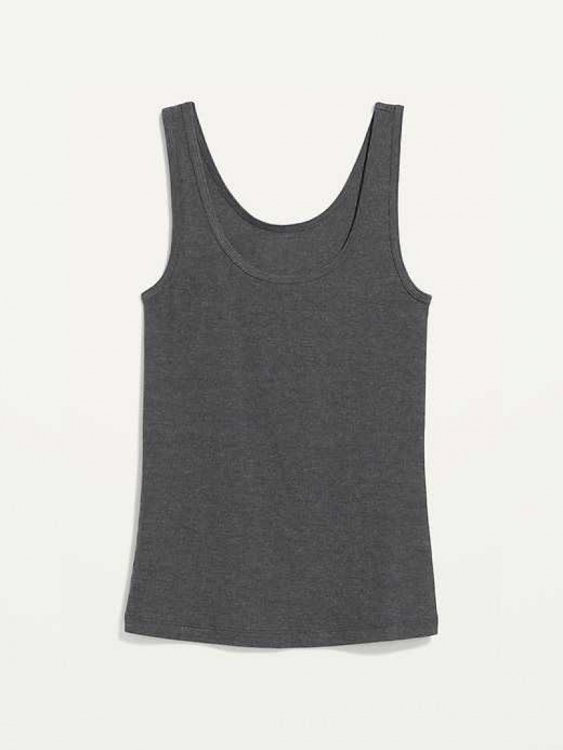 Old Navy Scoop-Neck Rib-Knit First Layer Tank Top Dark Grey | UVC256384