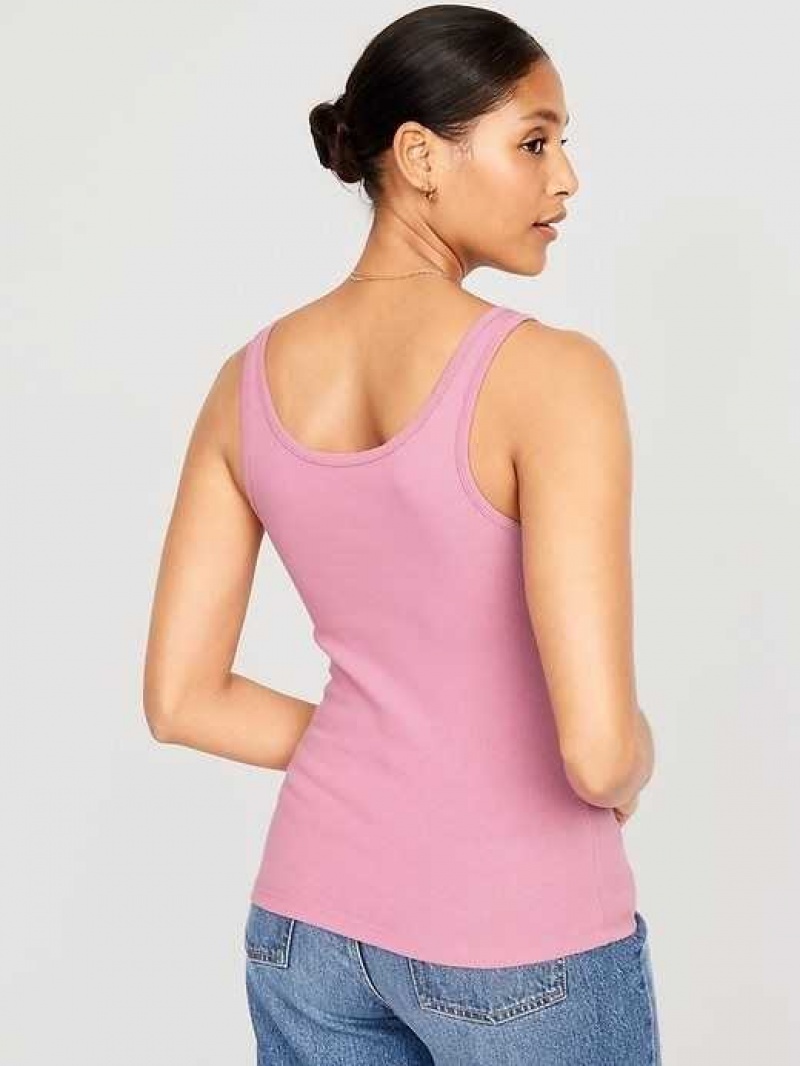 Old Navy Scoop-Neck Rib-Knit First Layer Tank Top Rose Gold | OST201483