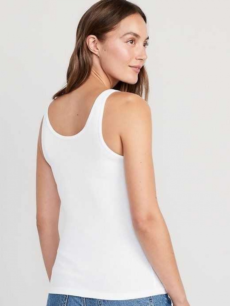 Old Navy Scoop-Neck Rib-Knit First Layer Tank Top White | OFG943801