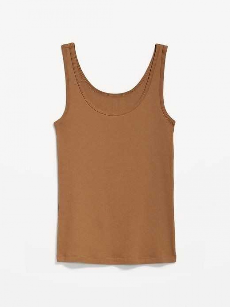 Old Navy Scoop-Neck Rib-Knit First Layer Tank Top Spiced Saffron | FRY418203