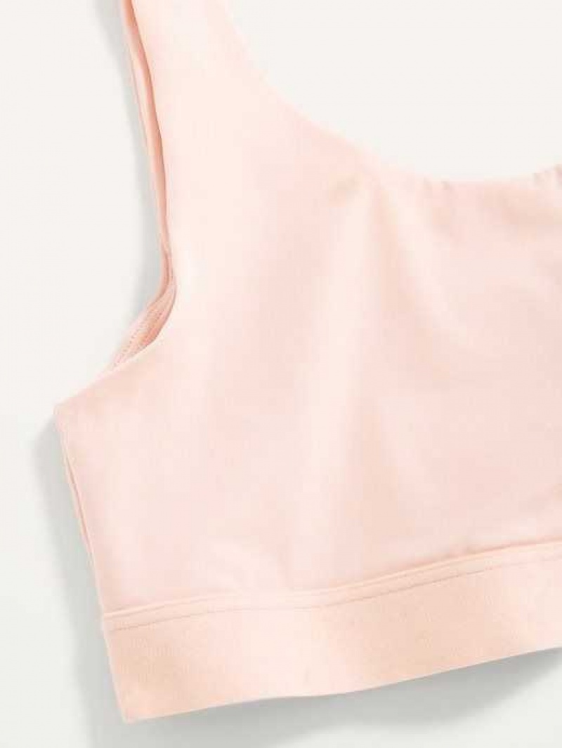 Old Navy Scoop-Neck Soft-Knit Bralette Top Pink | GSX539168