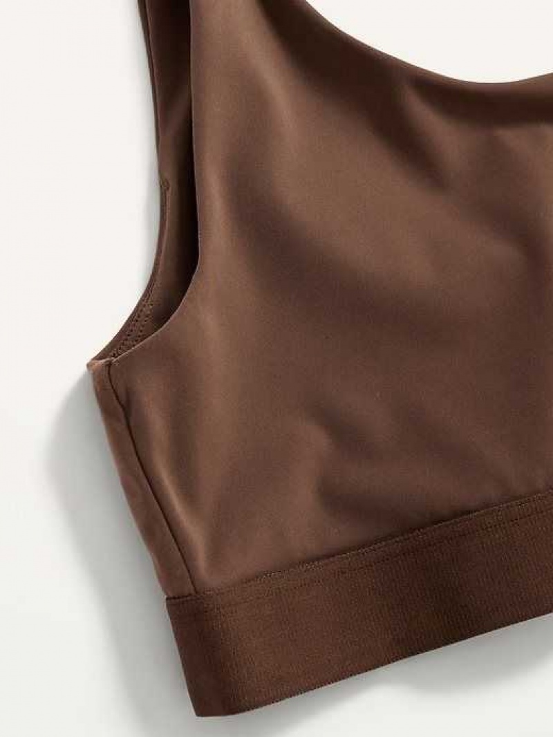 Old Navy Scoop-Neck Soft-Knit Bralette Top Dark Walnut | EZX387609